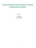 Understanding the Literacy Market in Alberta A Segmentation Analysis